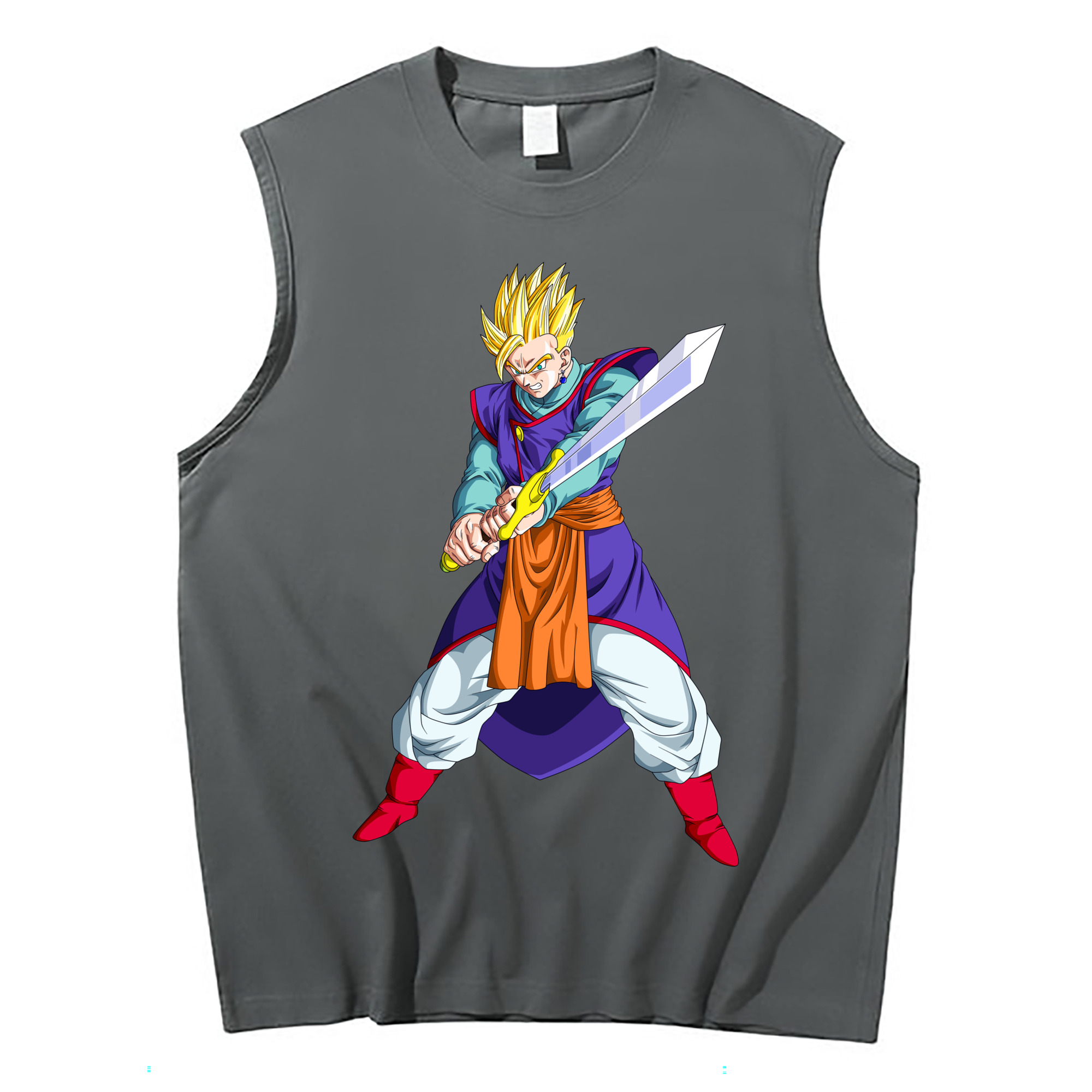 （画像用） ドラゴンボール 孫 悟飯（そんごはん）DRAGON BALL Son Gohan コットン100％タンクトップ（フロントプリント）